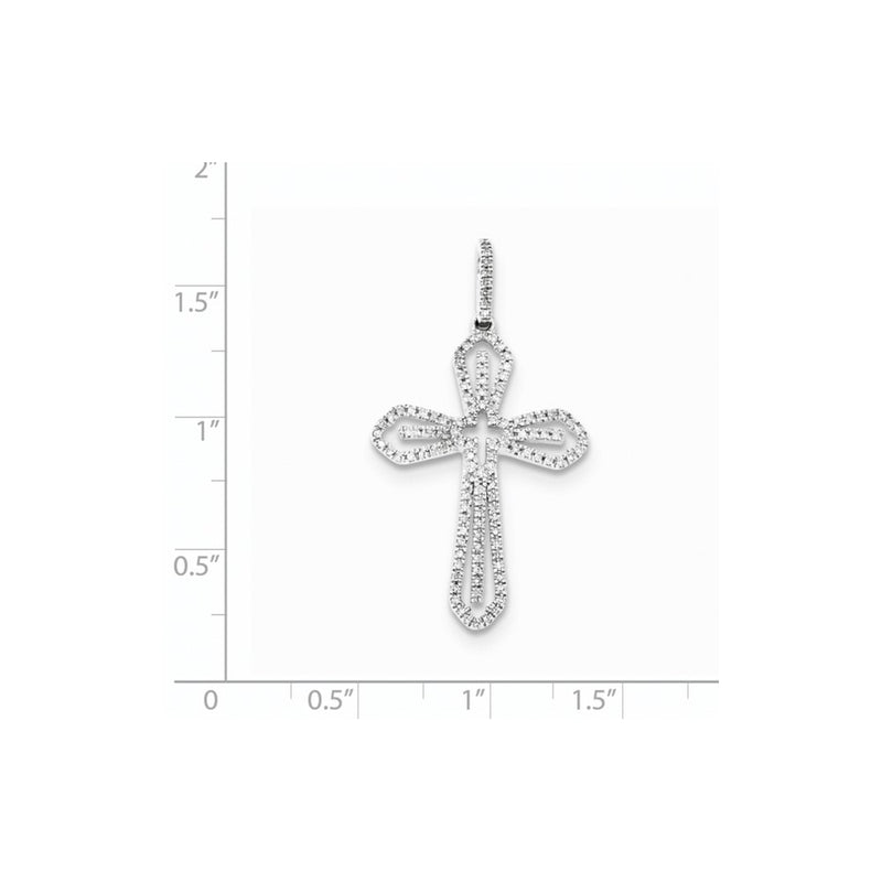 Sterling Silver Diamond Cross Pendant