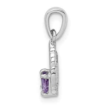 Sterling Silver Amethyst Wing Pendant