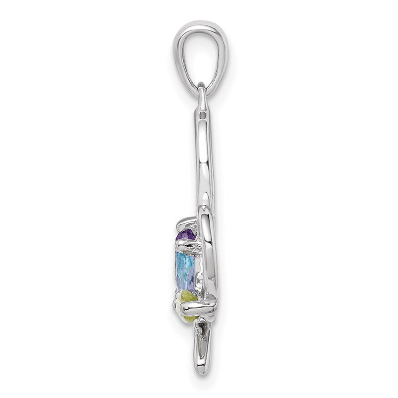 Sterling Silver Rhod-plated Amethyst