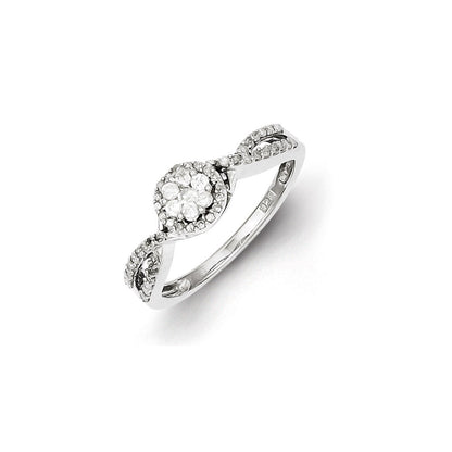 Sterling Silver Diamond Ring