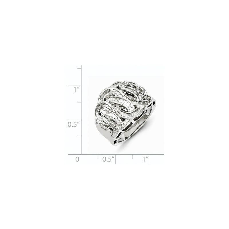 Sterling Silver Diamond Ring