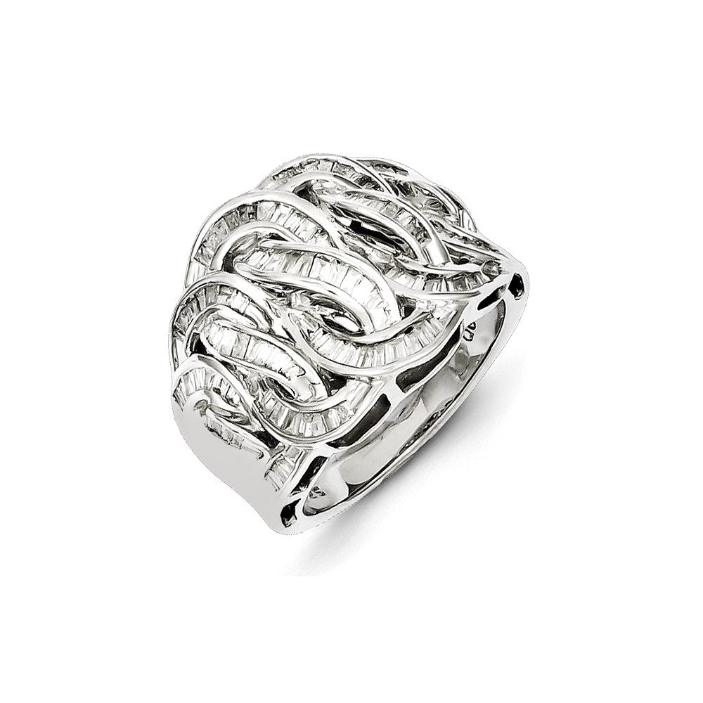 Sterling Silver Diamond Ring