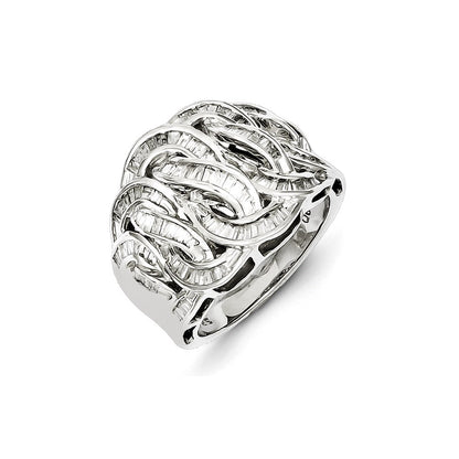 Sterling Silver Diamond Ring