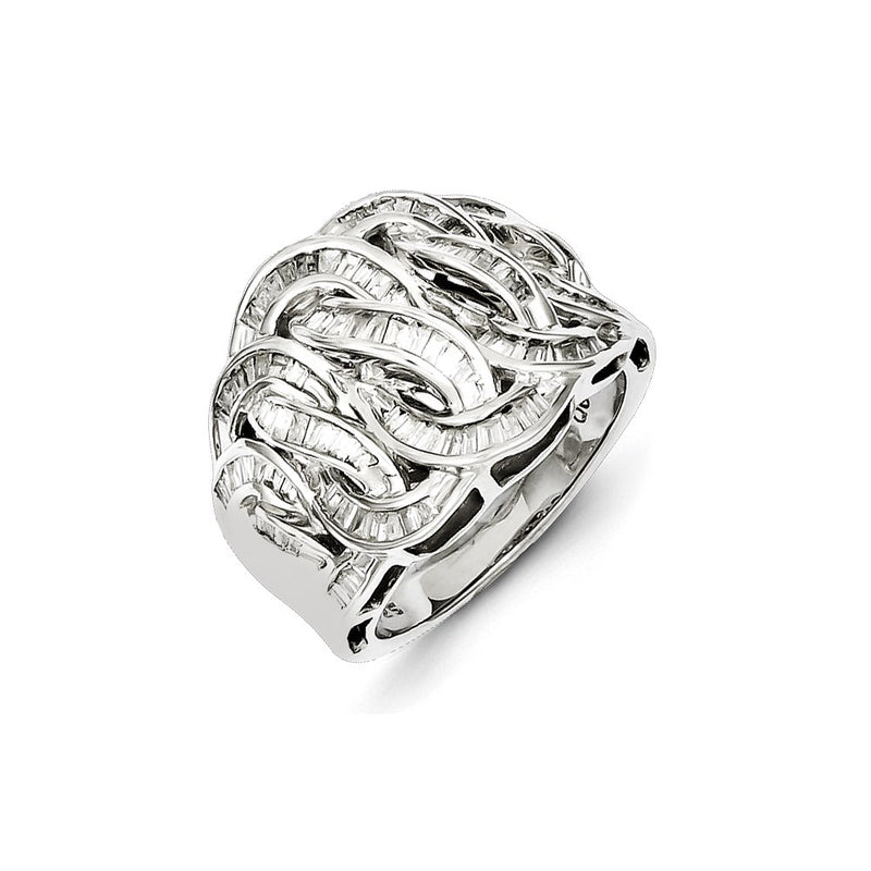 Sterling Silver Diamond Ring