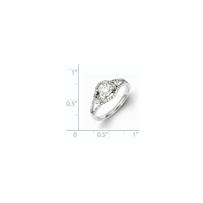Sterling Silver Diamond Ring