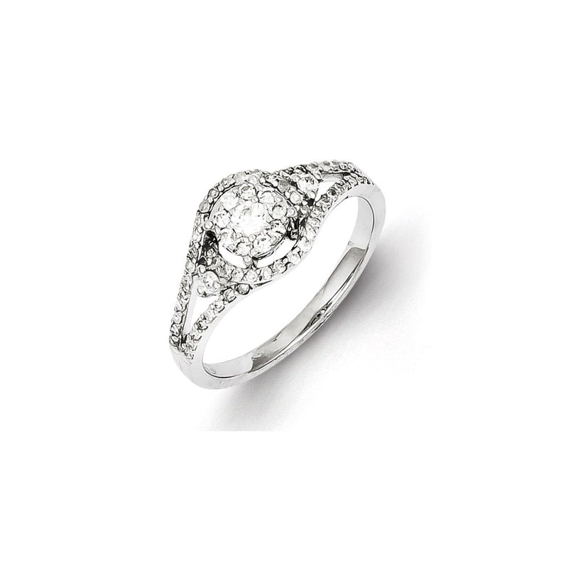 Sterling Silver Diamond Ring