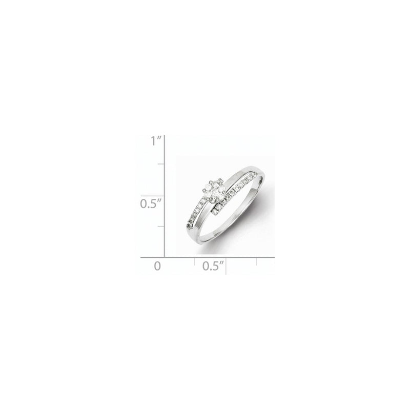 Sterling Silver Diamond Ring