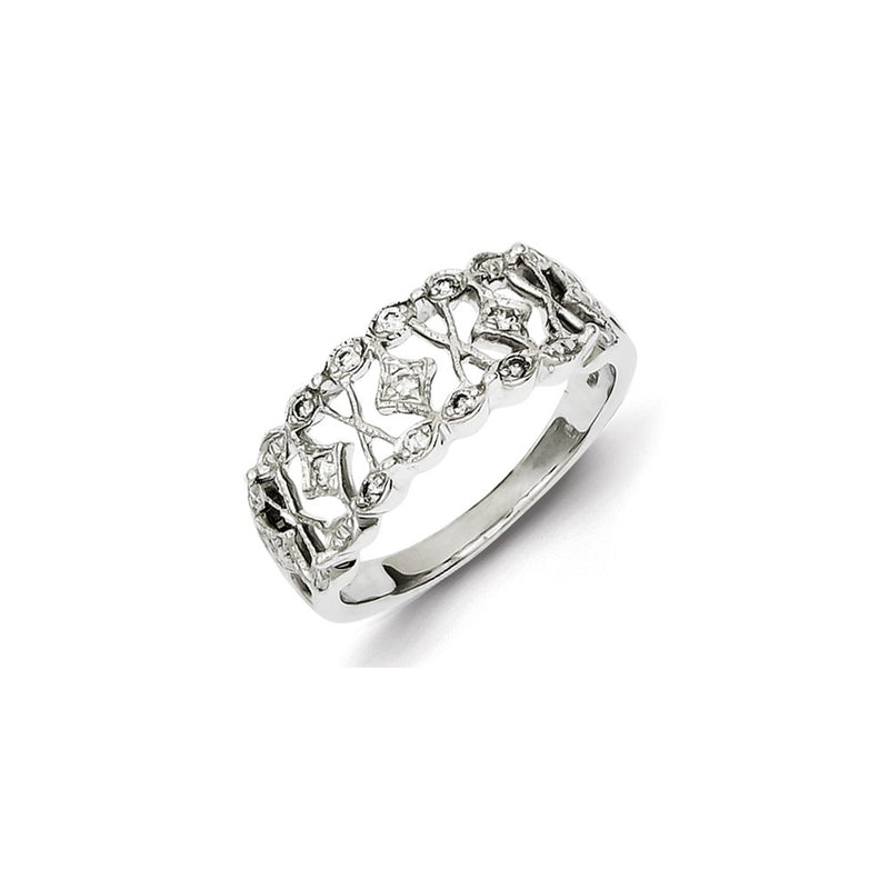 Sterling Silver Diamond Ring