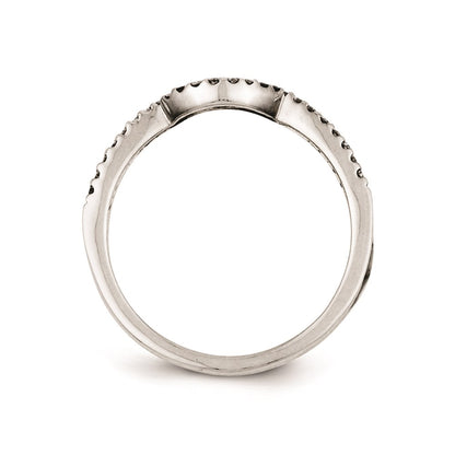 Sterling Silver Belle Amore Diamond Wedding Band