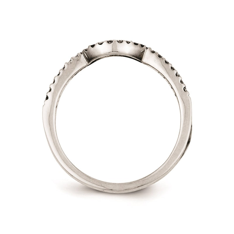Sterling Silver Belle Amore Diamond Wedding Band