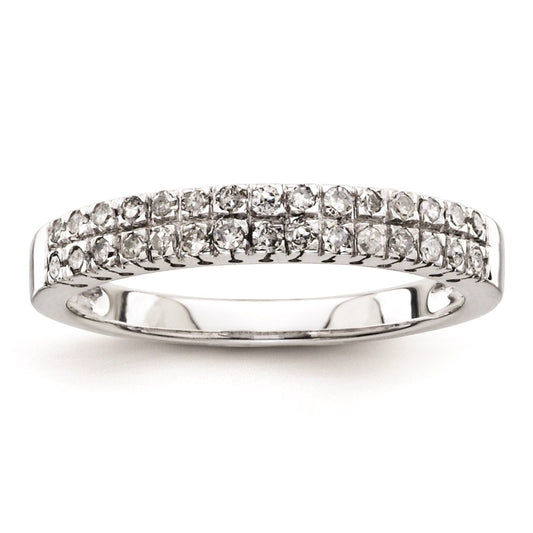 Sterling Silver Diamond Wedding Band