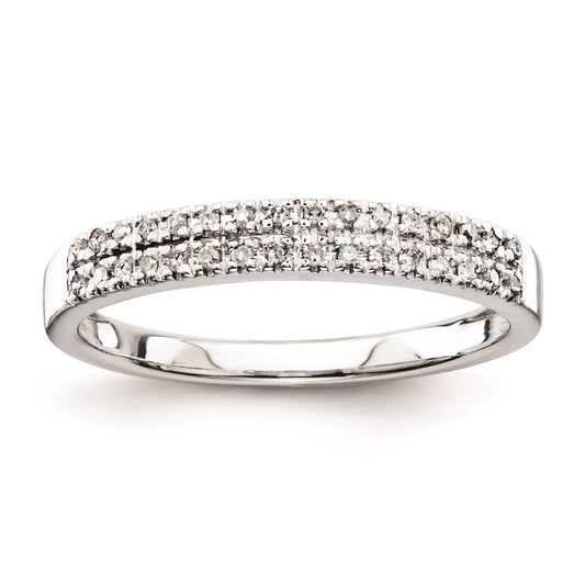 Sterling Silver Belle Amore Diamond Wedding Band