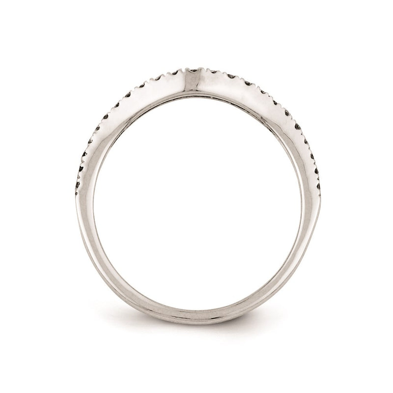 Sterling Silver Belle Amore Diamond Wedding Band