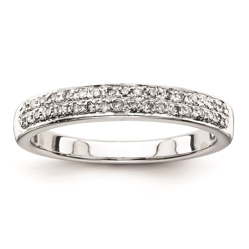 Sterling Silver Diamond Wedding Band