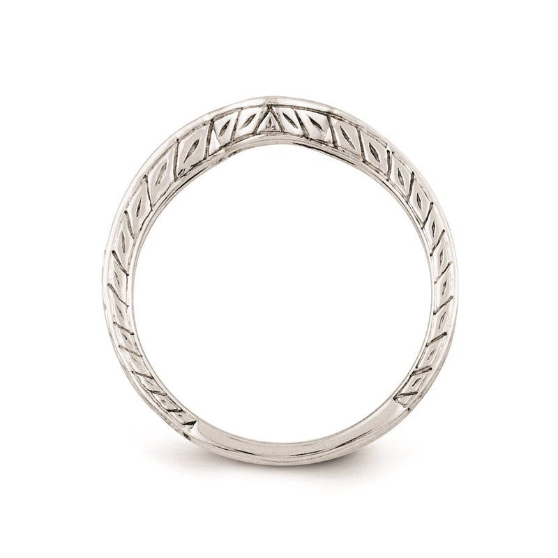 Sterling Silver Belle Amore Diamond Wedding Band