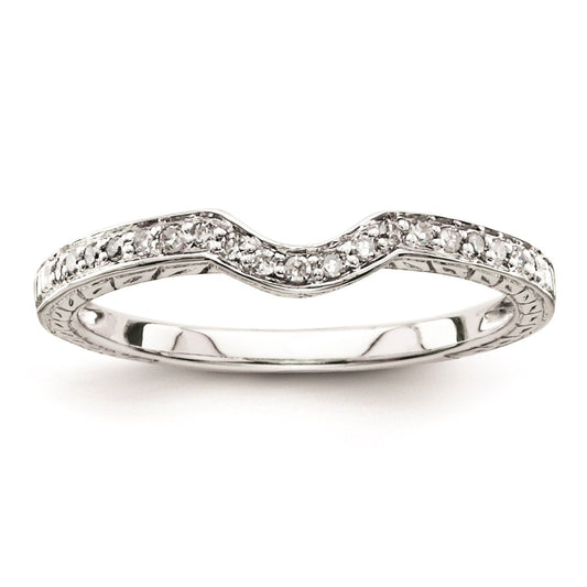 Sterling Silver Belle Amore Diamond Wedding Band