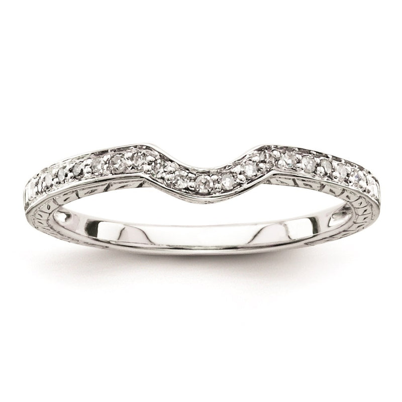 Sterling Silver Belle Amore Diamond Wedding Band
