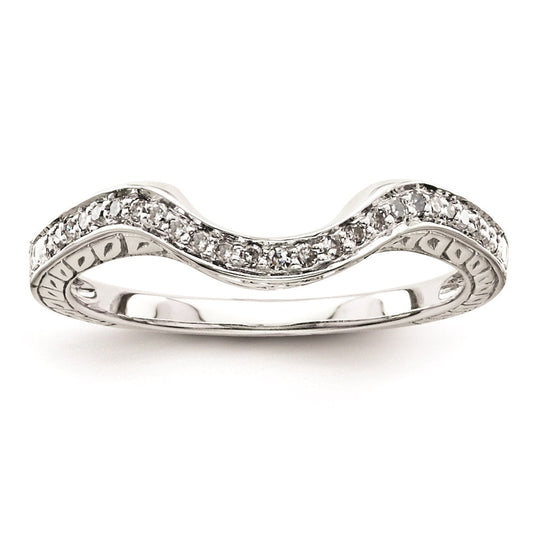 Sterling Silver Belle Amore Diamond Wedding Band