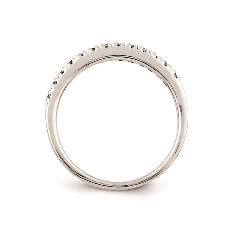 Sterling Silver Belle Amore Diamond Wedding Band