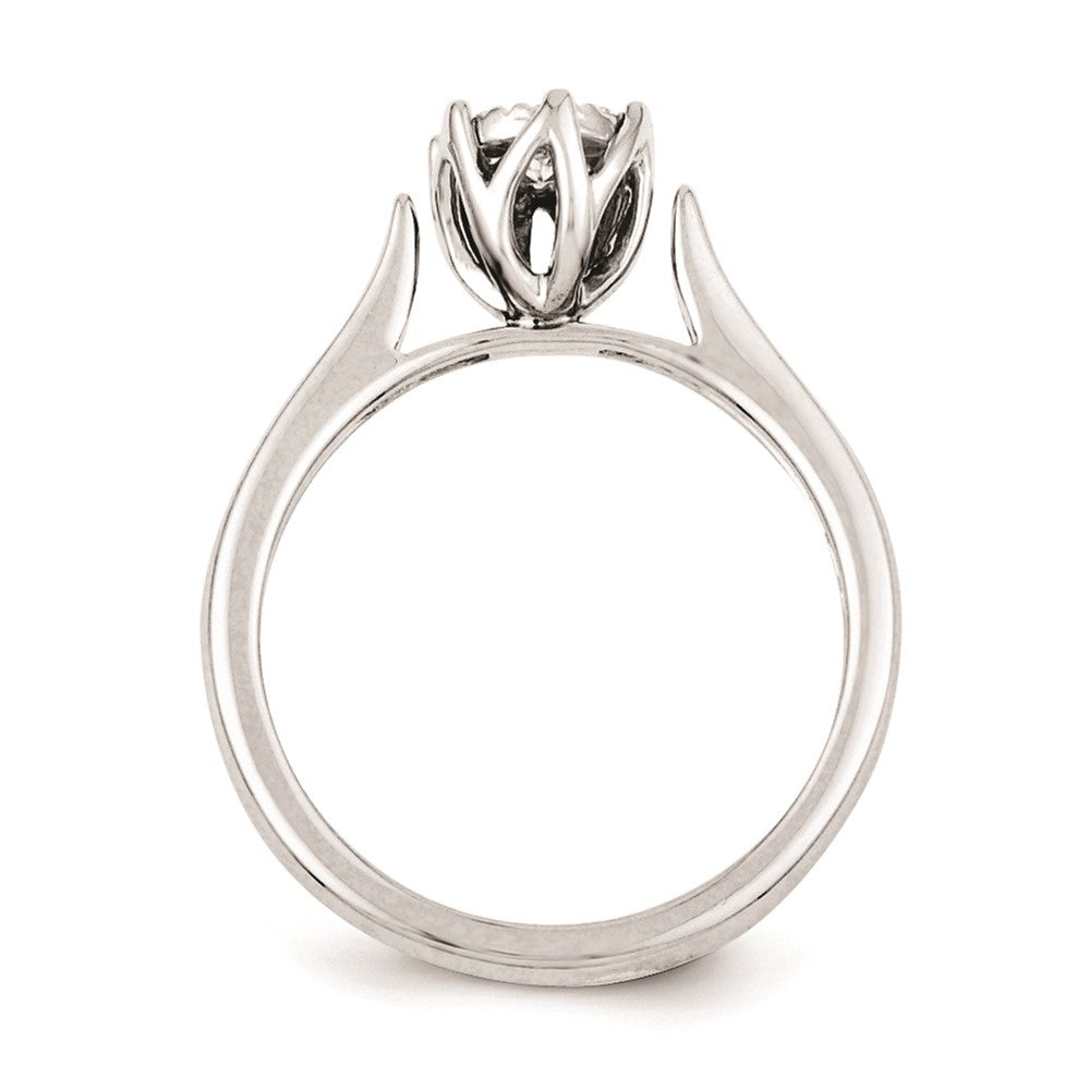 Sterling Silver Diamond Engagement Ring