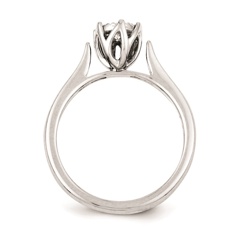 Sterling Silver Diamond Engagement Ring