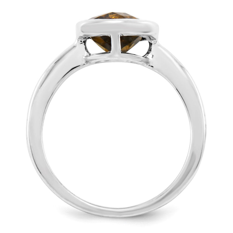 Sterling Silver Whiskey Quartz Ring