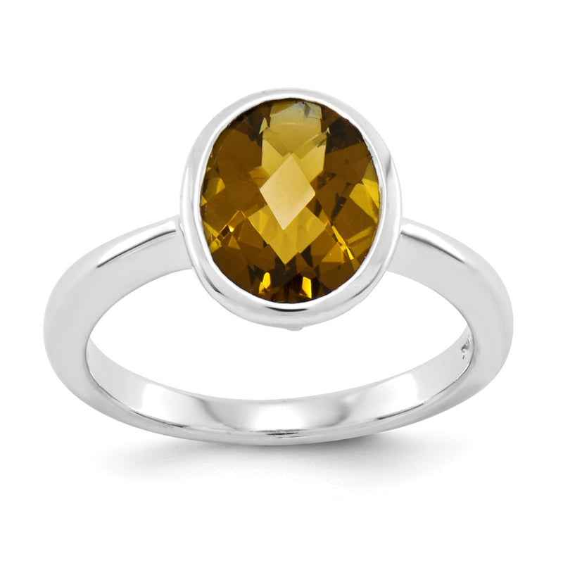Sterling Silver Whiskey Quartz Ring