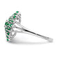 Sterling Silver Rhodium-plated Emerald Ring