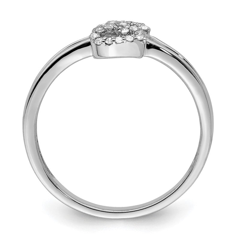 Sterling Silver Rhodium Diamond Fashion Ring