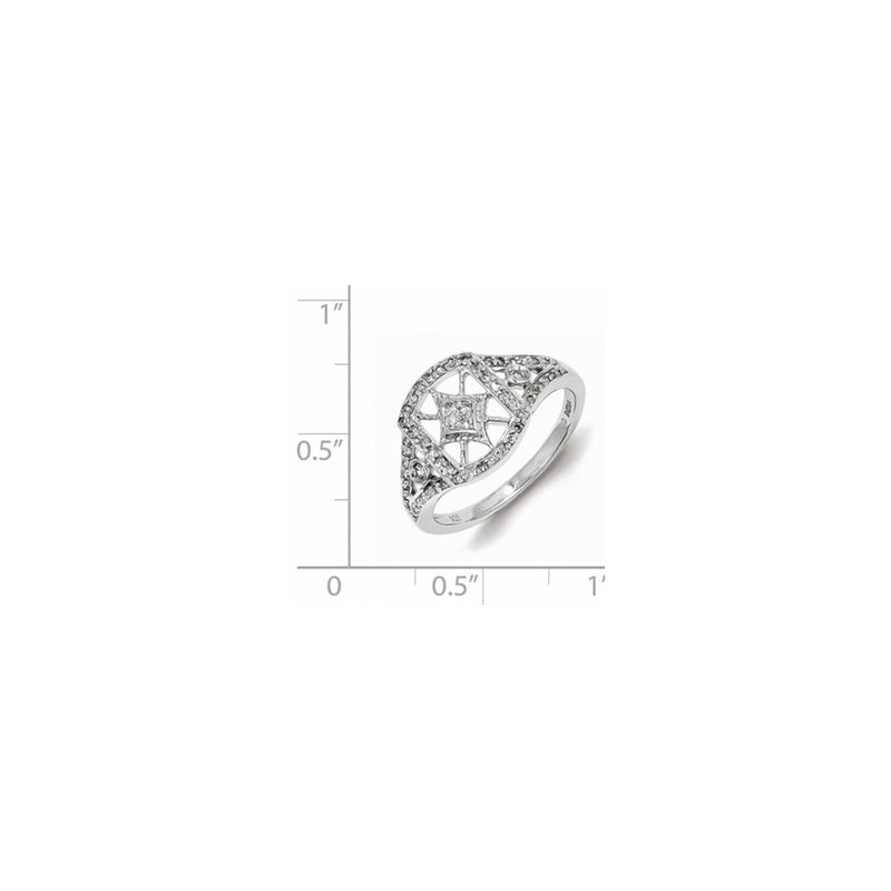 Sterling Silver Diamond Fashion Ring