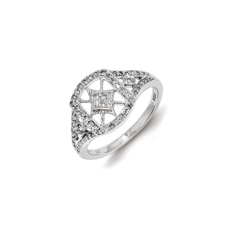 Sterling Silver Diamond Fashion Ring