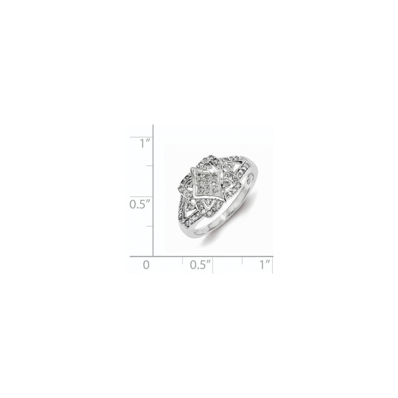 Sterling Silver Diamond Fashion Ring