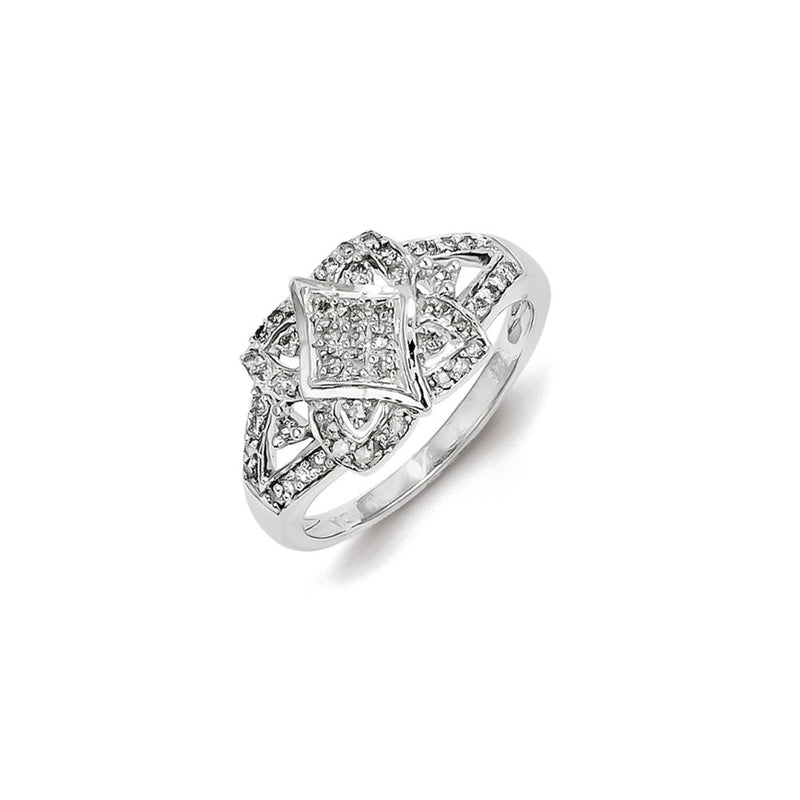 Sterling Silver Diamond Fashion Ring