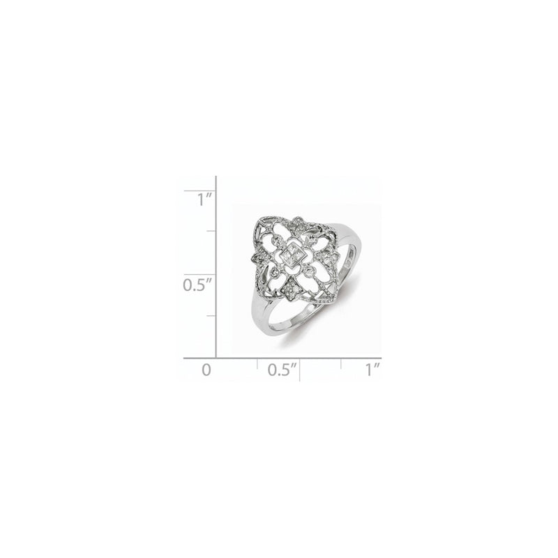 Sterling Silver Diamond Fashion Ring