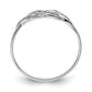 Sterling Silver Rhodium Diamond Ring