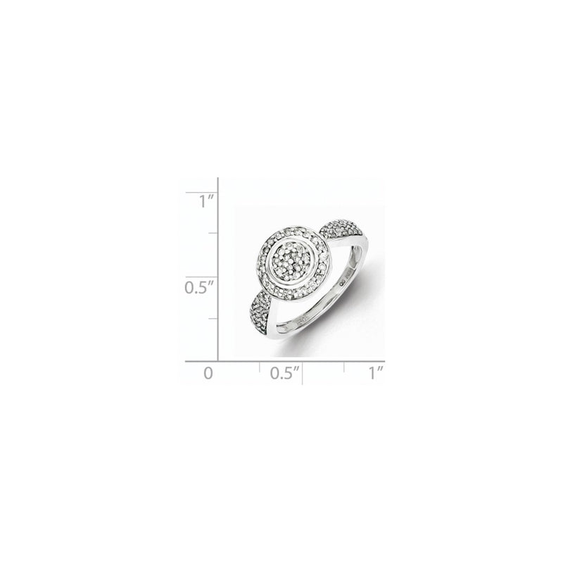 Sterling Silver Circle Diamond Ring