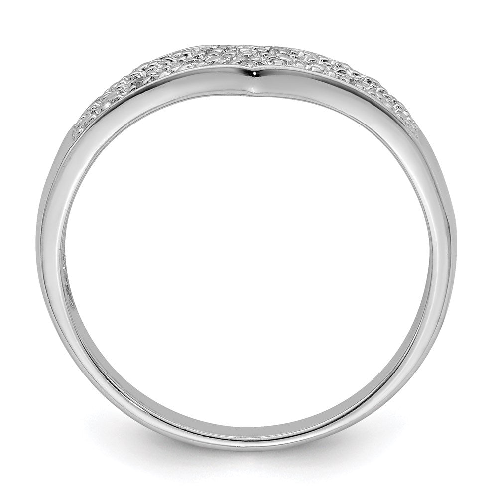 Sterling Silver Rhodium Plated Diamond Ring
