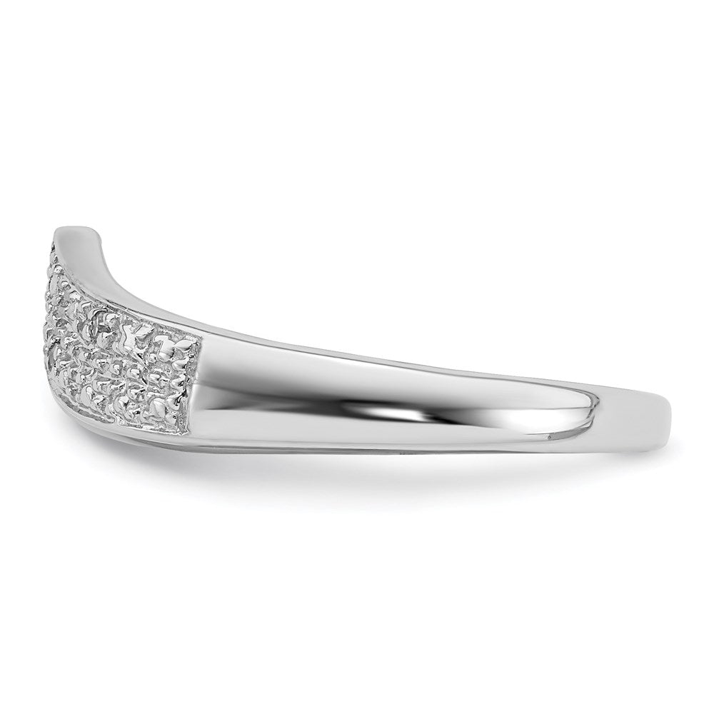 Sterling Silver Rhodium Plated Diamond Ring