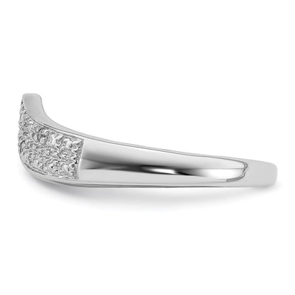 Sterling Silver Rhodium Plated Diamond Ring