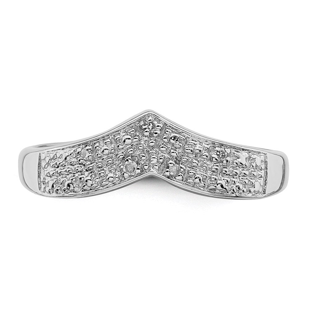 Sterling Silver Rhodium Plated Diamond Ring