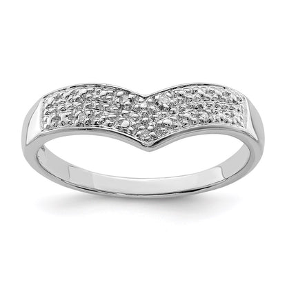 Sterling Silver Rhodium Plated Diamond Ring