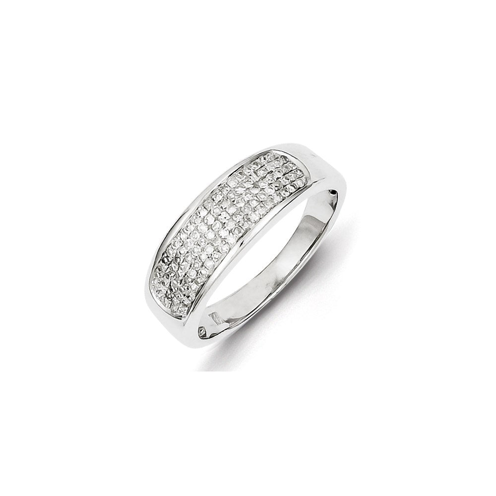 Sterling Silver Diamond Band Ring