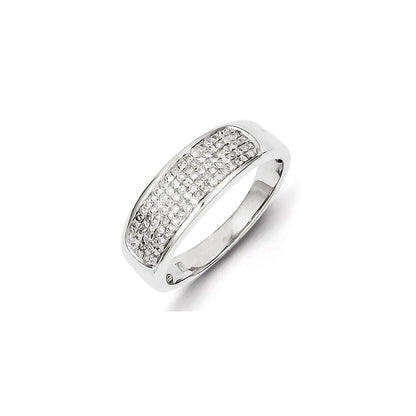 Sterling Silver Diamond Band Ring