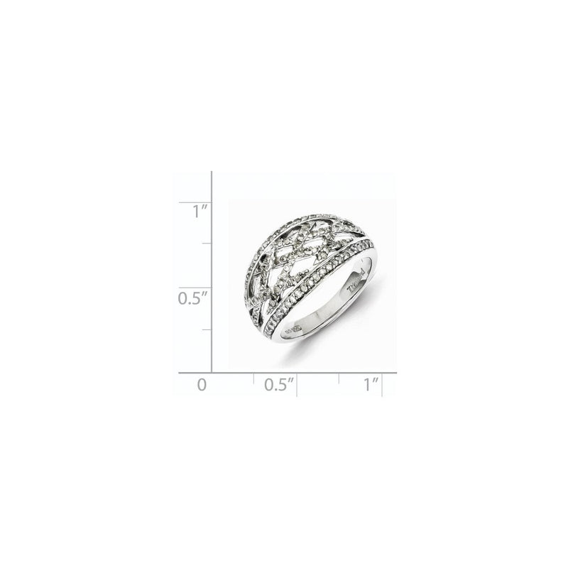 Sterling Silver Diamond Ring