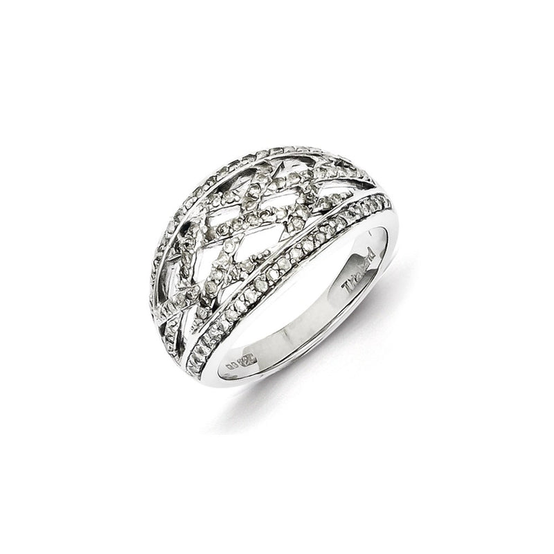 Sterling Silver Diamond Ring