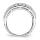 Sterling Silver Rhodium Plated Fancy Diamond Band