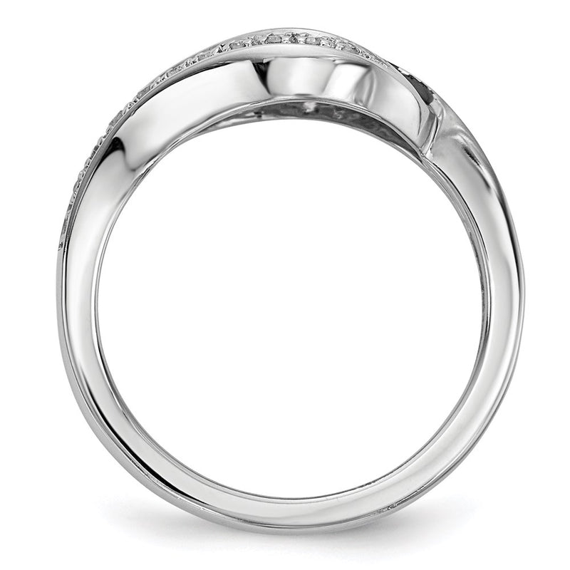 Sterling Silver Blue Diamond Fancy Marquise Ring