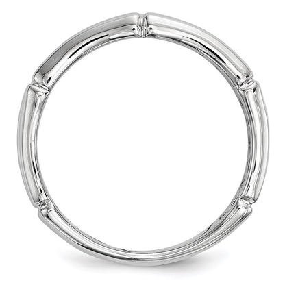 White Night Sterling Silver Rhodium-plated Black Diamond Men's Ring