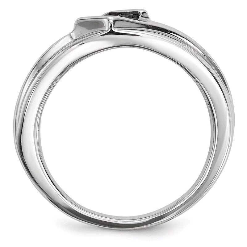 Sterling Silver Black Diamond Men's Ring