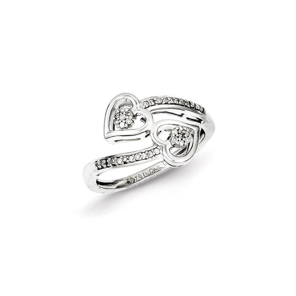 Sterling Silver Diamond Heart Ring